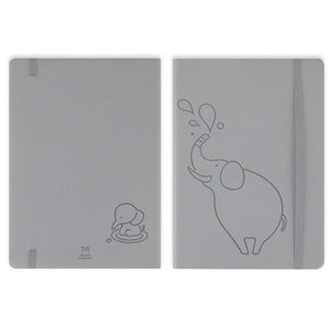 Grey Elephant A5 Soft Touch Cover Banded(Dot Grid)